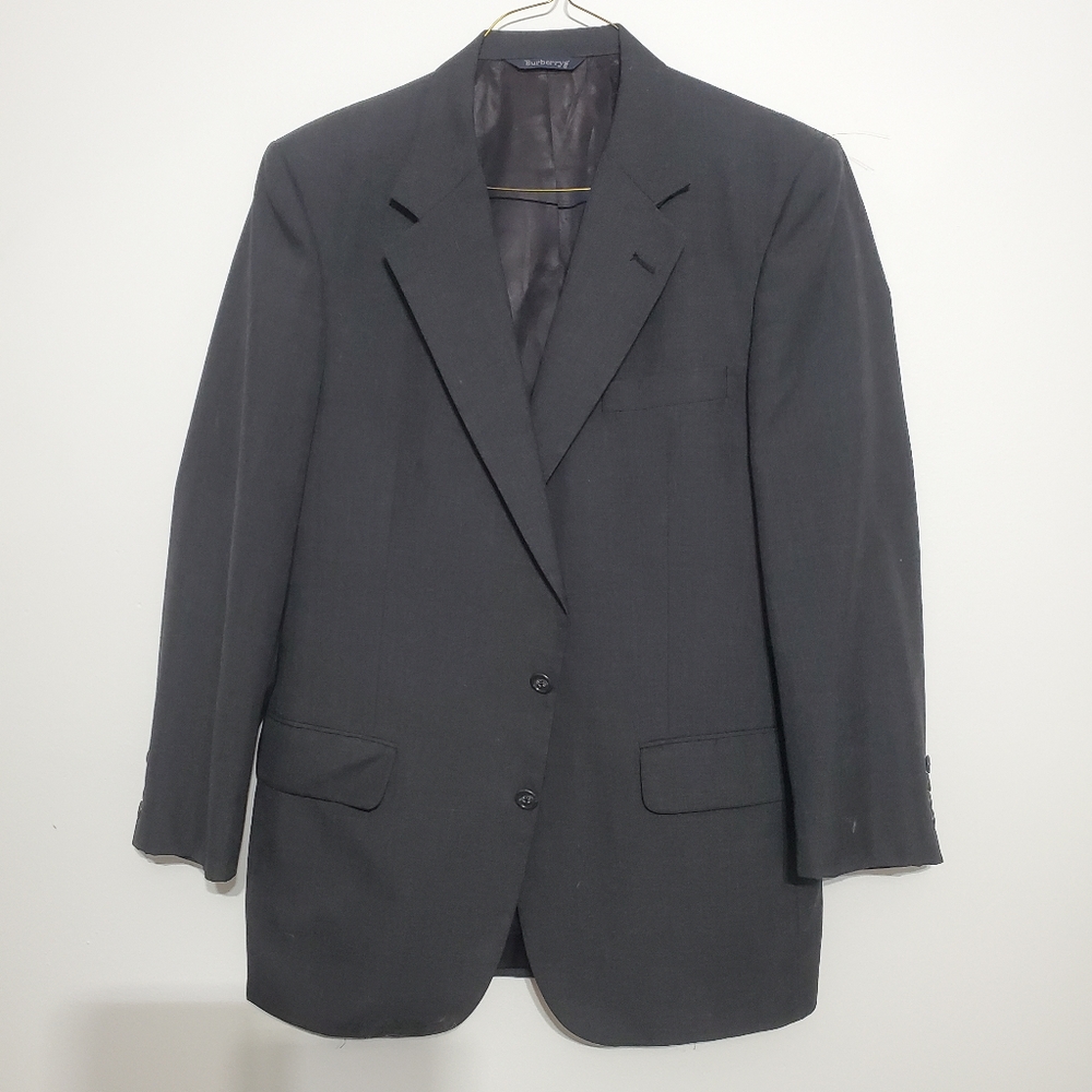 27) BURBERRYS' Vintage Blazer Pure Wool USA Made Sz. 40 - Picture 8 of 10
